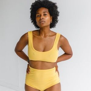 ARQ Wide Strap Bra in Buttercup